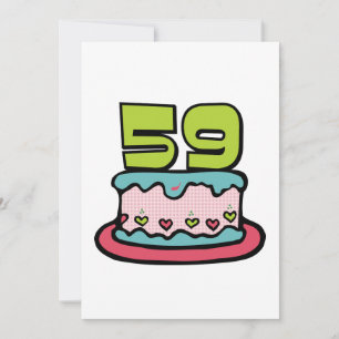 Carte Gâteau d'anniversaire 59 ans