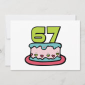 Carte Gâteau d'anniversaire 67 ans (Devant)