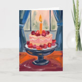 Carte Gâteau d'anniversaire à la fraise (Devant)