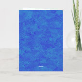 Carte Gâteau d'anniversaire à thème bleu avec des étoile (Dos)