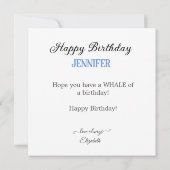 CARTE GÂTEAU D'ANNIVERSAIRE À THÈME ORQUE NOIR & BLANC (Dos)