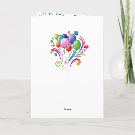 Carte Gâteau d'anniversaire Ajouter le nom de l'enfant A (Dos)