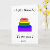 Carte gâteau d'anniversaire arc-en-ciel, Joyeux annivers (Fleur jaune)