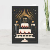 Carte Gâteau d'anniversaire Art déco (Devant)