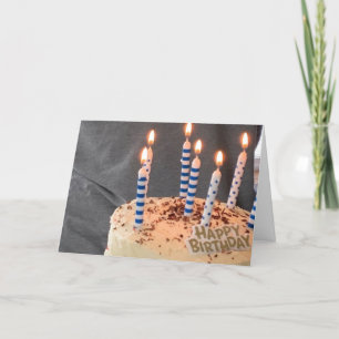 Carte Gâteau d'anniversaire aux bougies