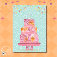 Gâteau d'anniversaire avec bougies "Faire un vœu"