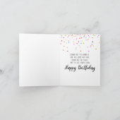 Carte Gâteau d'anniversaire avec Confetti et bougies (Intérieur)