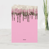 Carte Gâteau d'anniversaire avec Drips de Glitter de Crè (Dos)