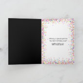 Carte Gâteau D'anniversaire Avec Étoiles Brillantes (Intérieur)