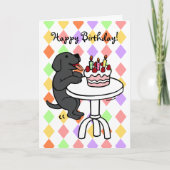 Carte Gâteau d'anniversaire Black Labrador Carton (Devant)