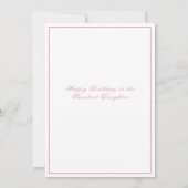 Carte Gâteau d'anniversaire blanc et or Fleurs Bougies (Dos)