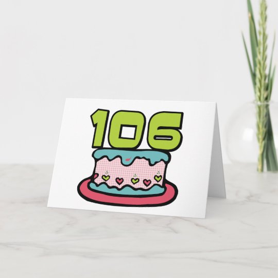 Carte Gateau D Anniversaire De 106 Ans Zazzle Be