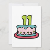Carte Gâteau d'anniversaire de 11 ans (Devant)
