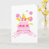 Carte Gâteau d'anniversaire de 23 ans (Fleur jaune)