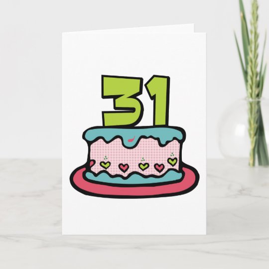 Carte Gateau D Anniversaire De 31 Ans Zazzle Be