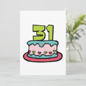 Carte Gâteau d'anniversaire de 31 ans (Debout devant)