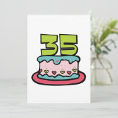 Carte Gâteau d'anniversaire de 35 ans (Debout devant)