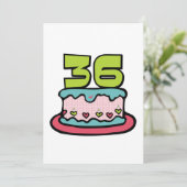 Carte Gâteau d'anniversaire de 36 ans (Debout devant)