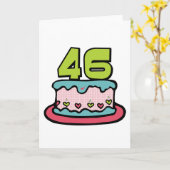 Carte Gâteau d'anniversaire de 46 ans (Fleur jaune)