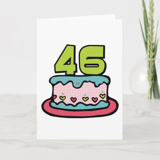 Carte Gateau D Anniversaire De 46 Ans Zazzle Be