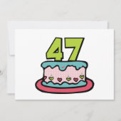 Carte Gâteau d'anniversaire de 47 ans (Devant)