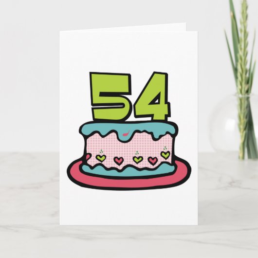 Carte Gâteau d'anniversaire de 54 ans (Devant)