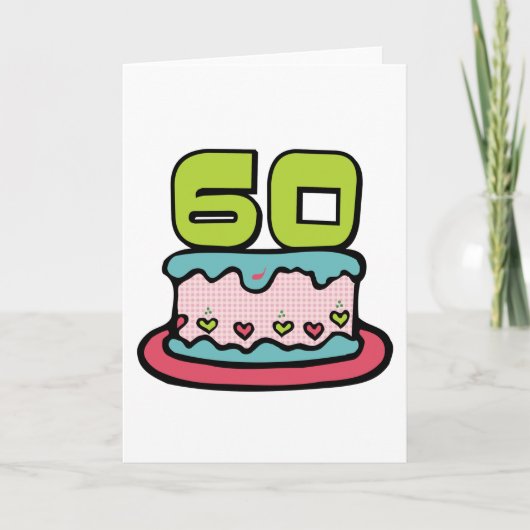 Carte Gâteau d'anniversaire de 60 ans (Devant)