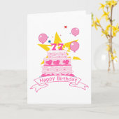 Carte Gâteau d'anniversaire de 77 ans (Fleur jaune)