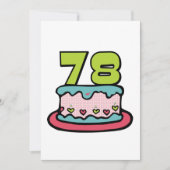 Carte Gâteau d'anniversaire de 78 ans (Devant)