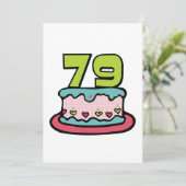 Carte Gâteau d'anniversaire de 79 ans (Debout devant)