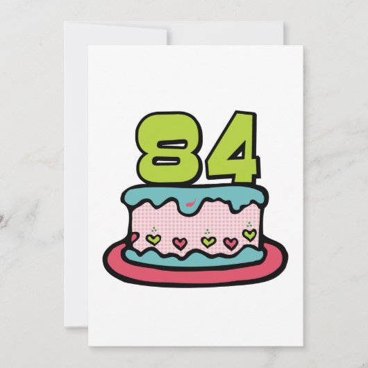 Carte Gâteau d'anniversaire de 84 ans (Devant)