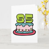 Carte Gâteau d'anniversaire de 85 ans (Fleur jaune)
