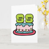 Carte Gâteau d'anniversaire de 88 ans (Fleur jaune)