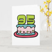 Carte Gâteau d'anniversaire de 95 ans (Fleur jaune)