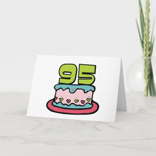 Carte Gâteau d'anniversaire de 95 ans (Devant)