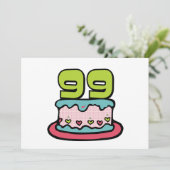 Carte Gâteau d'anniversaire de 99 ans (Debout devant)