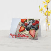 Carte Gâteau d'anniversaire de baie (Fleur jaune)