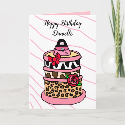 Carte Gâteau d'anniversaire de la jungle (Devant)