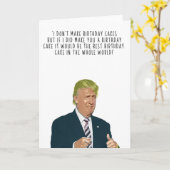 Carte gâteau d'anniversaire de Trump (Fleur jaune)