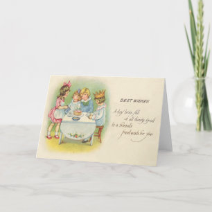 Carte Gâteau d'anniversaire d'enfants mignons