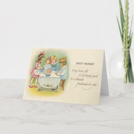 Carte Gâteau d'anniversaire d'enfants mignons (Devant)