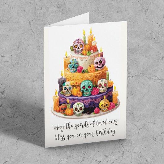 Carte Gâteau d'anniversaire Día de los Muertos