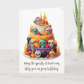 Carte Gâteau d'anniversaire Día de los Muertos (Devant)