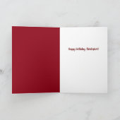 Carte Gâteau d'anniversaire du Velvet rouge avec bougie  (Intérieur)