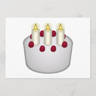 Carte Gâteau d'anniversaire - Emoji