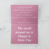 Carte Gâteau d'anniversaire floral pour elle / Filles Ar (Intérieur)