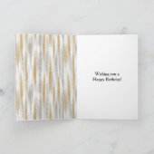 Carte Gâteau D'anniversaire Glacé Étoiles Argent Or (Intérieur)