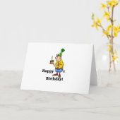 Carte Gâteau d'anniversaire - Homme (Fleur jaune)