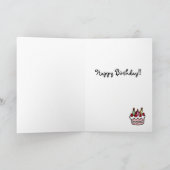 Carte Gâteau d'anniversaire Jaune Labrador Carton (Intérieur)