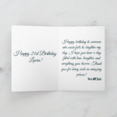 Carte Gâteau d'anniversaire joyeux et ballons (Intérieur)